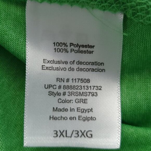 Reebok Heathered Green Short Sleeve Athletic Performance Shirt - Picture 12 of 13